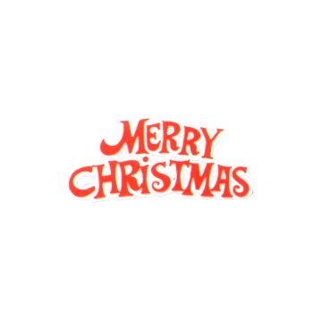 PLASTIC RED MERRY CHRISTMAS MOTTO