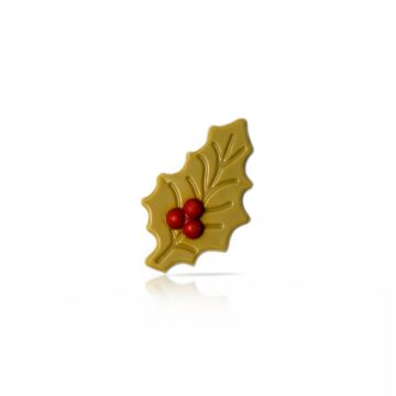 GREEN HOLLY LEAF WITH BERRY