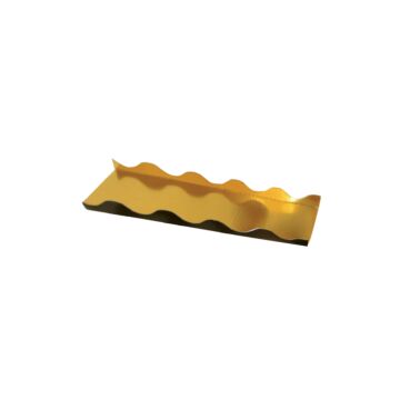 WAVY FOLDED BASE FOR LOG GOLD & BLACK 40X10CM