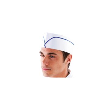 BLUE STRIP WHITE CHEF'S HAT