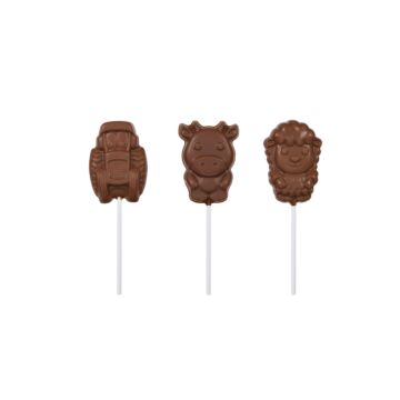 MILK CHOCOLATE FARMYARD LOLLIPOPS