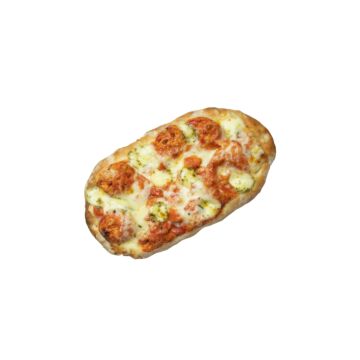 WOOD-FIRED PESTO, MOZZARELLA AND TOMATO PIZZA